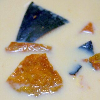 かぼちゃの味噌豆乳スープ仕立て